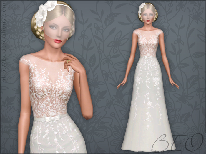 Wedding dress 34 for Sims 3 by BEO (1)